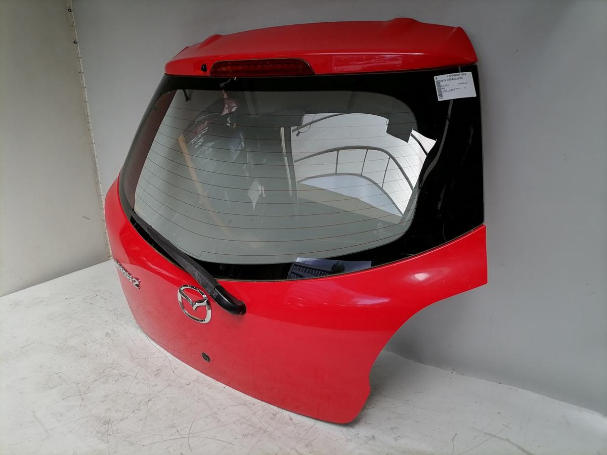 Mazda 2 DE original Heckklappe mit Heckscheibe Rot Bj.2010